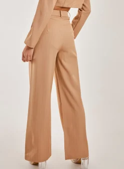 Pinstripe Wide Leg Trousers