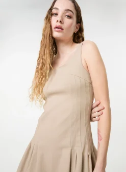 Pleated Mini Dress