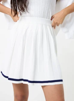 Pleated Mini Skirt With Contrast Binding