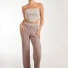 Plisse Flared Trousers