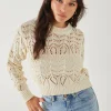 Pointelle Knit Crop Jumper