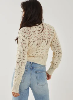 Pointelle Knit Crop Jumper