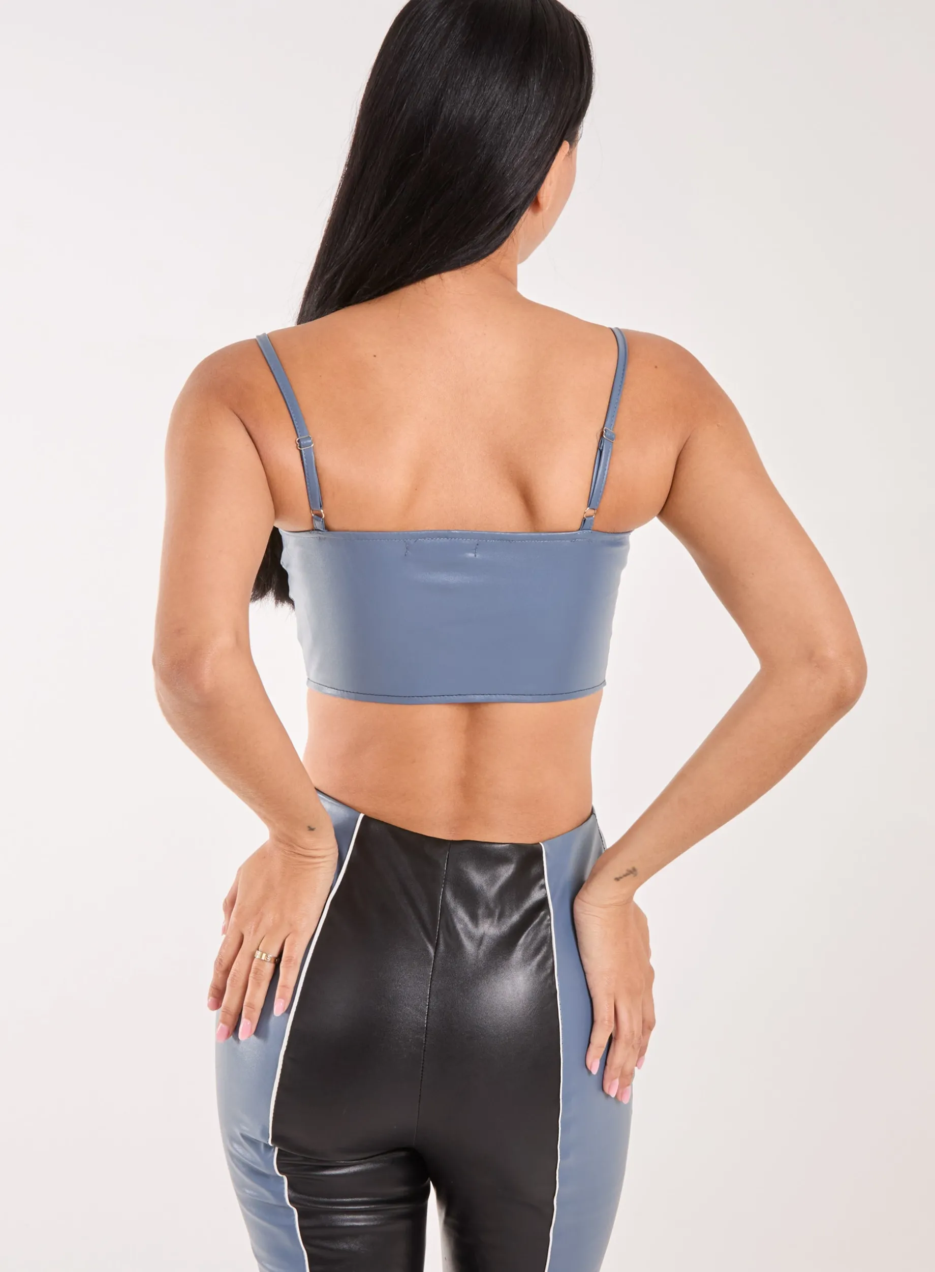 PU Zip Up Corset