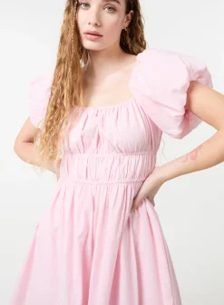 Puff Sleeve Mini Dress with Shorts