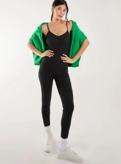 Ribbed Bodycon Unitard All in One