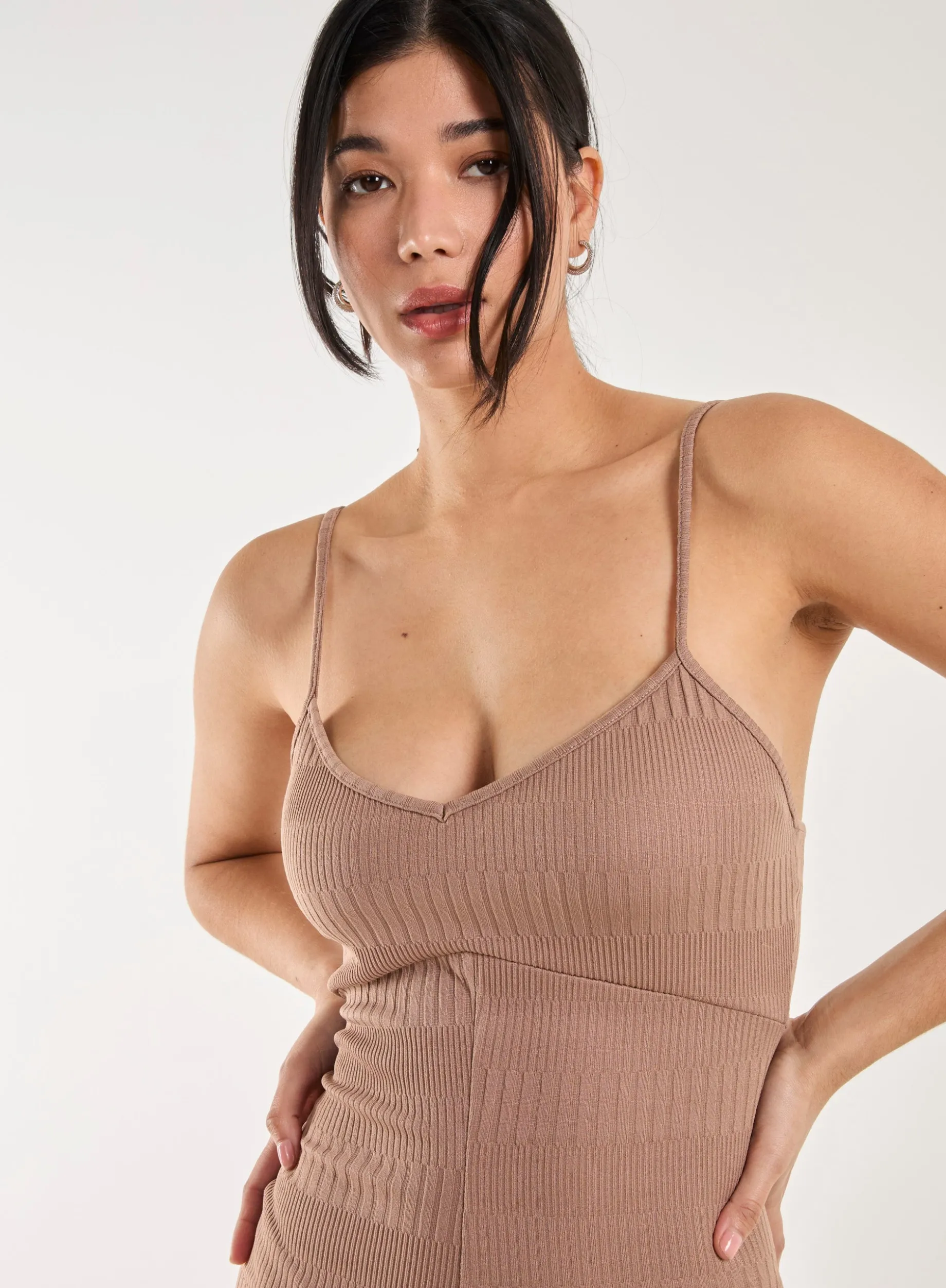 Ribbed Bodycon Unitard All in One