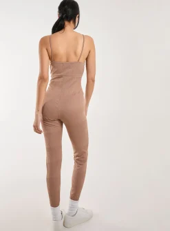 Ribbed Bodycon Unitard All in One