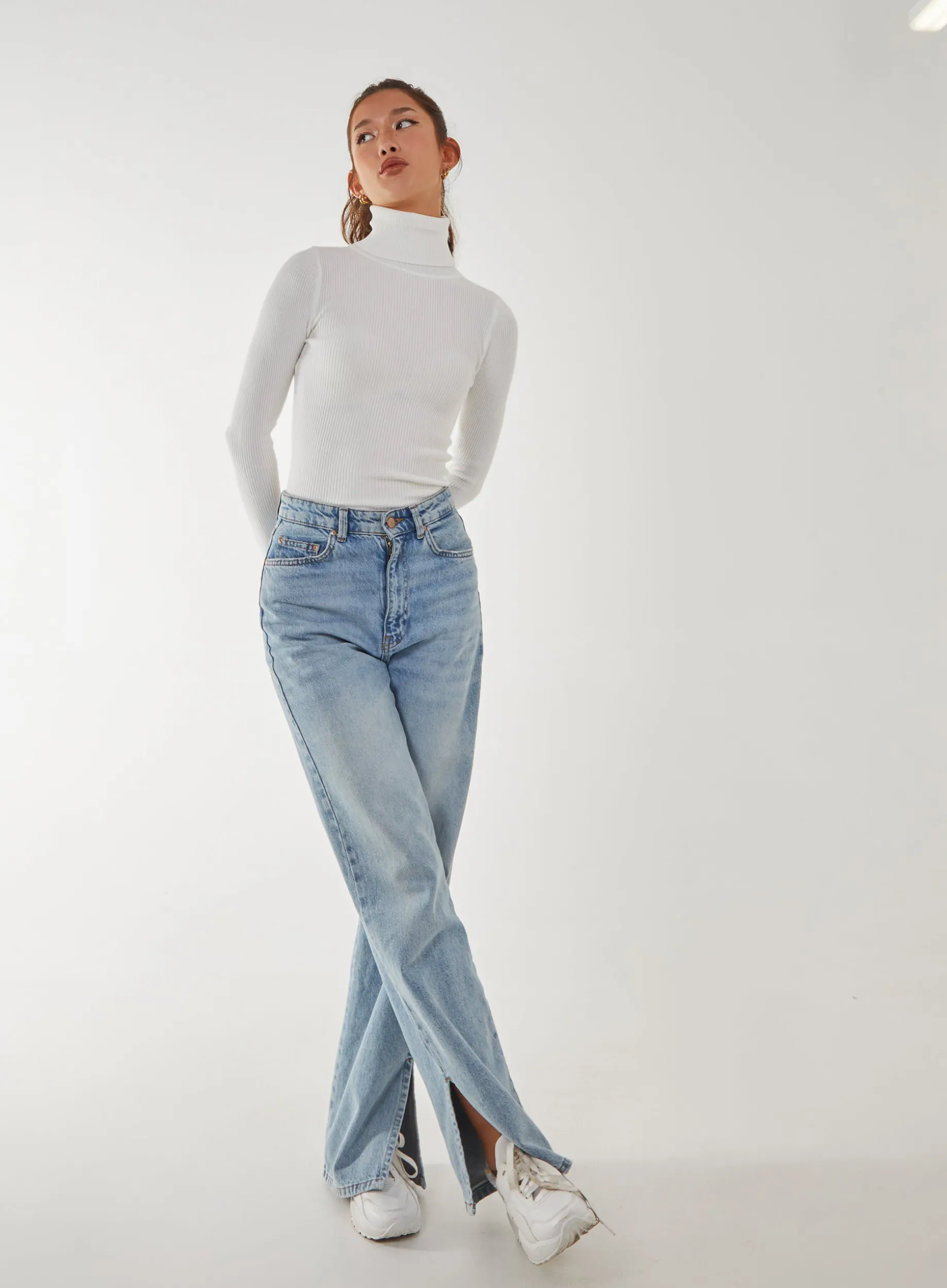Roll Neck Knit Top