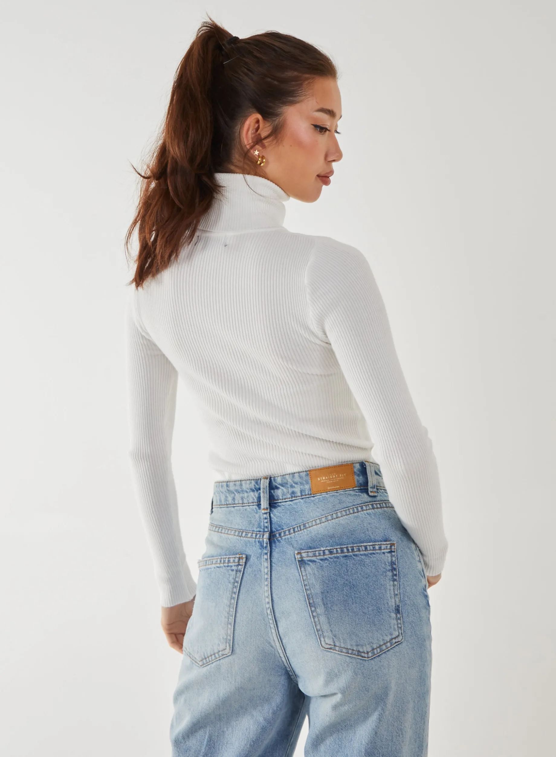 Roll Neck Knit Top