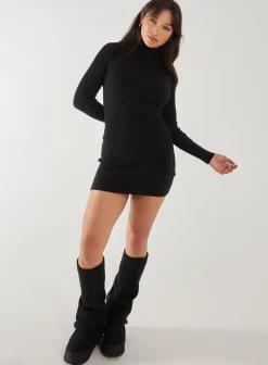 Roll Neck Mini Dress