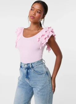 Ruffle Sleeve Bodysuit