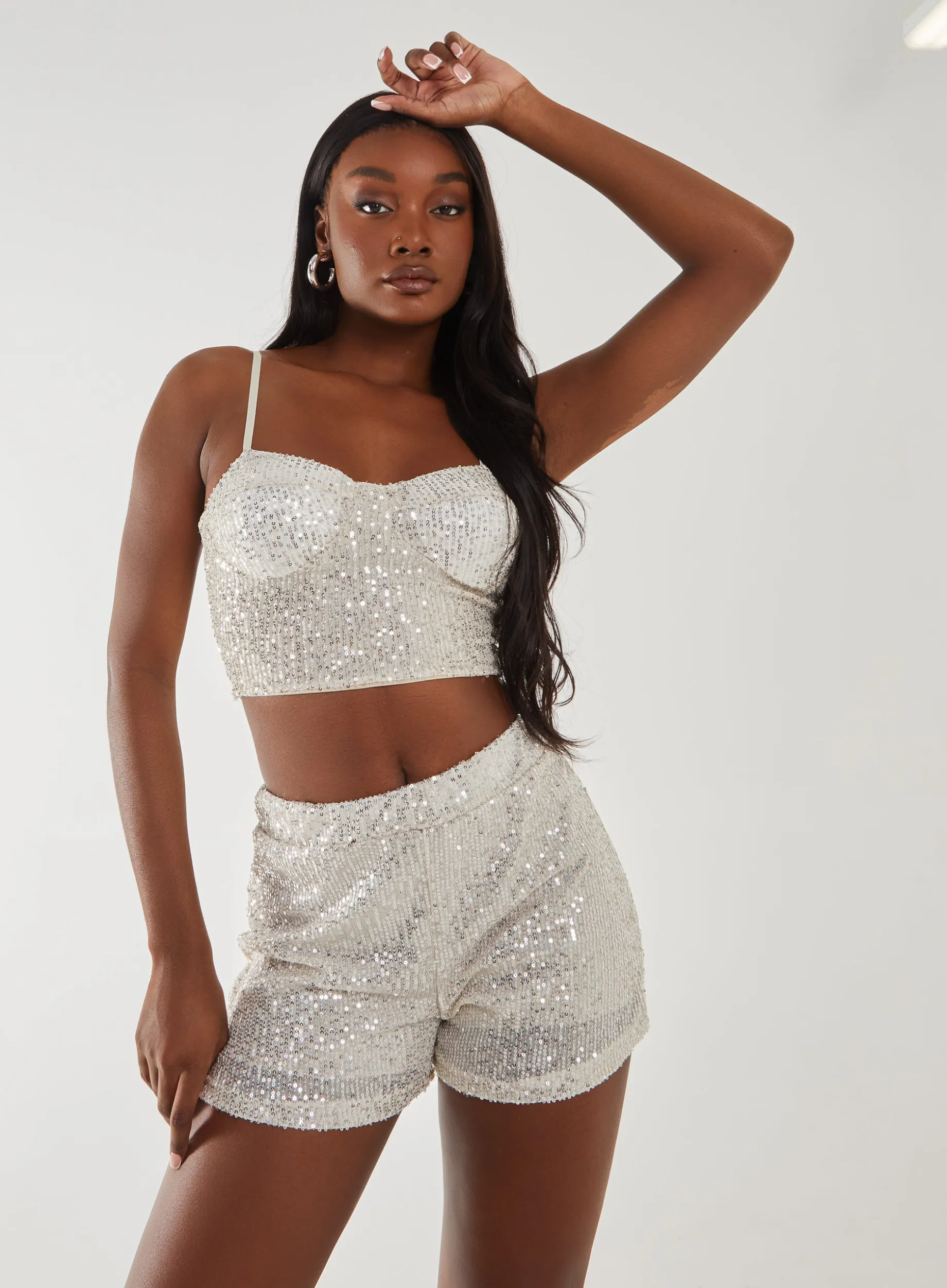 Sequin Bustier Top