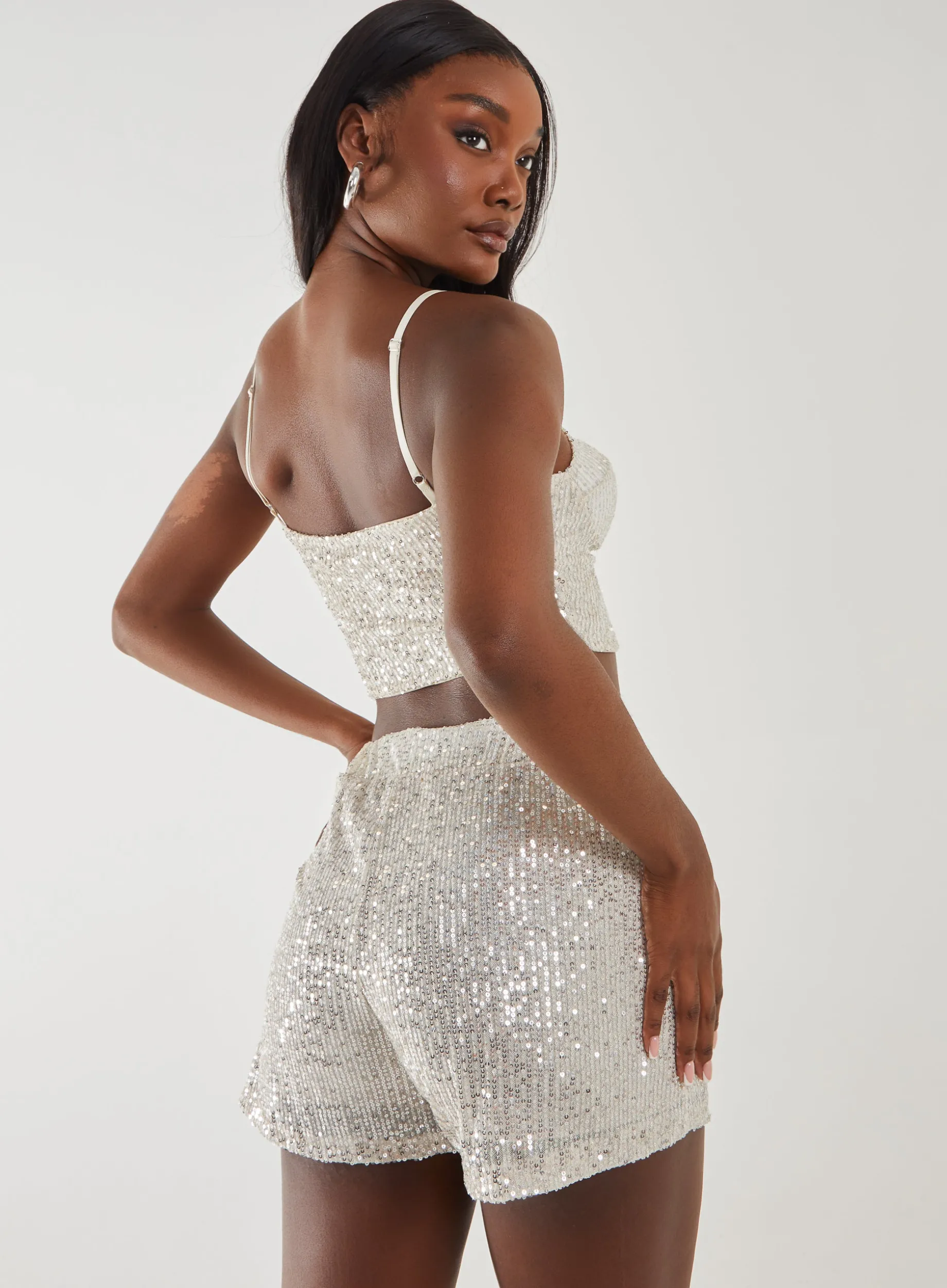 Sequin Bustier Top