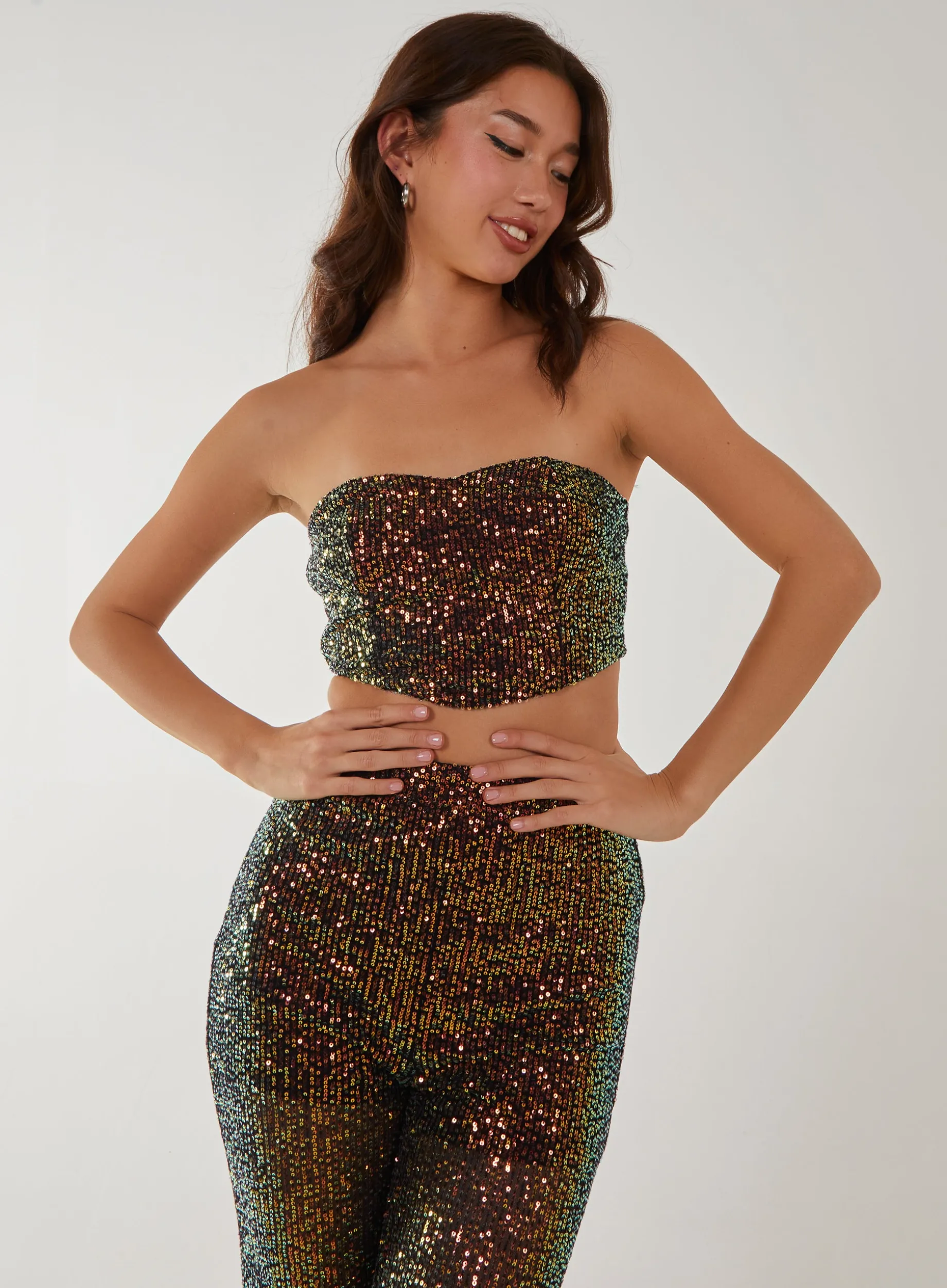Sequin Corset Top