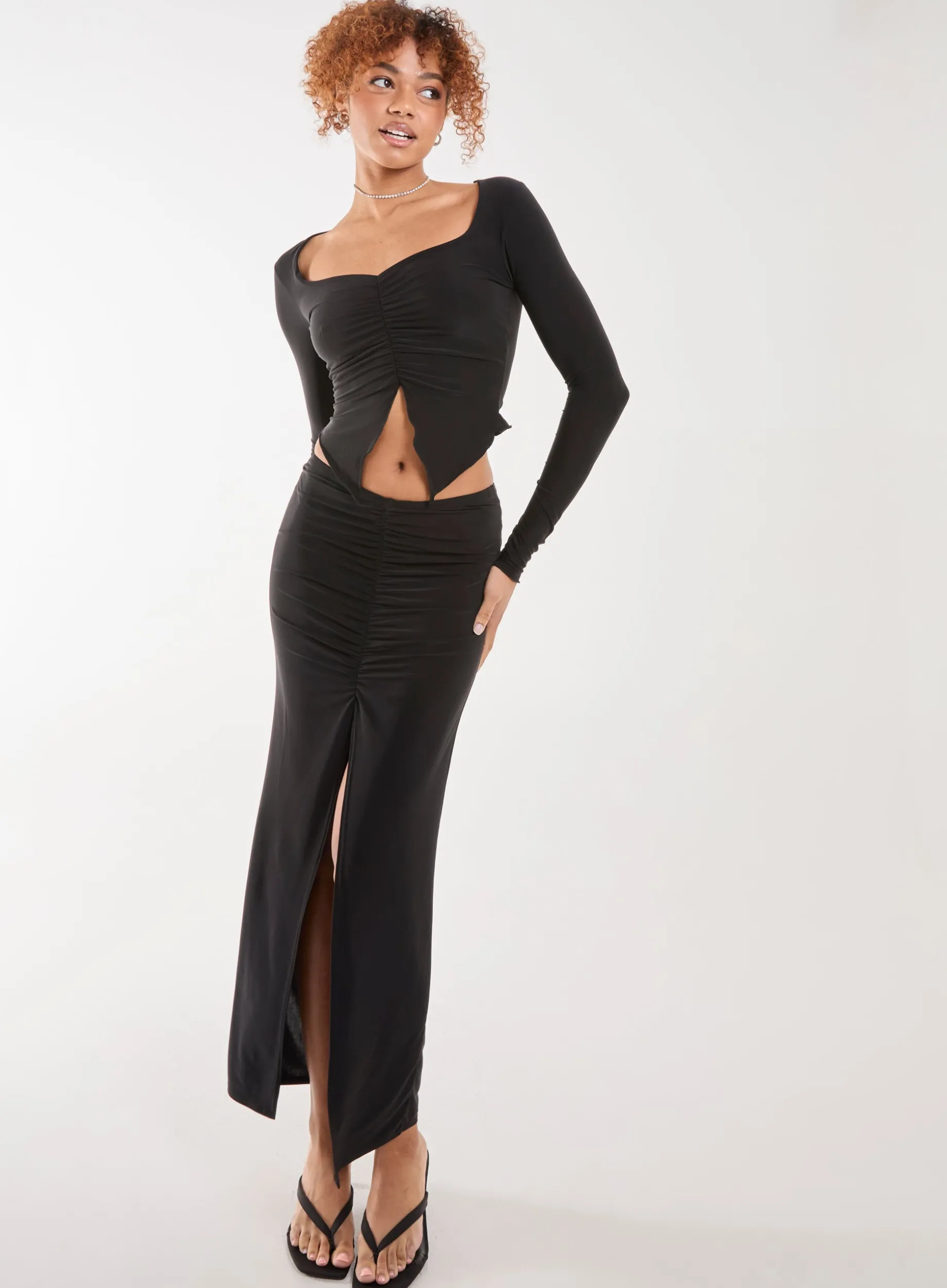 Slinky Ruched Butterfly Top