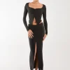 Slinky Ruched Maxi Skirt