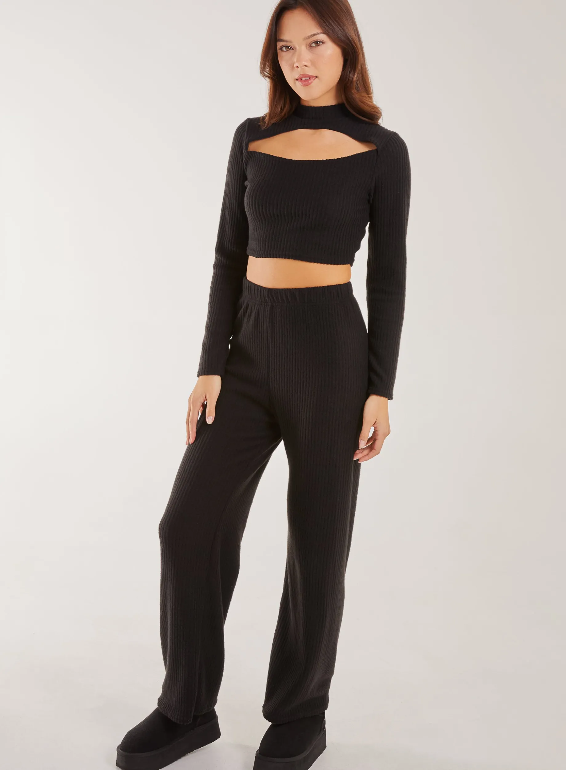 Soft Brushed Rib Flares