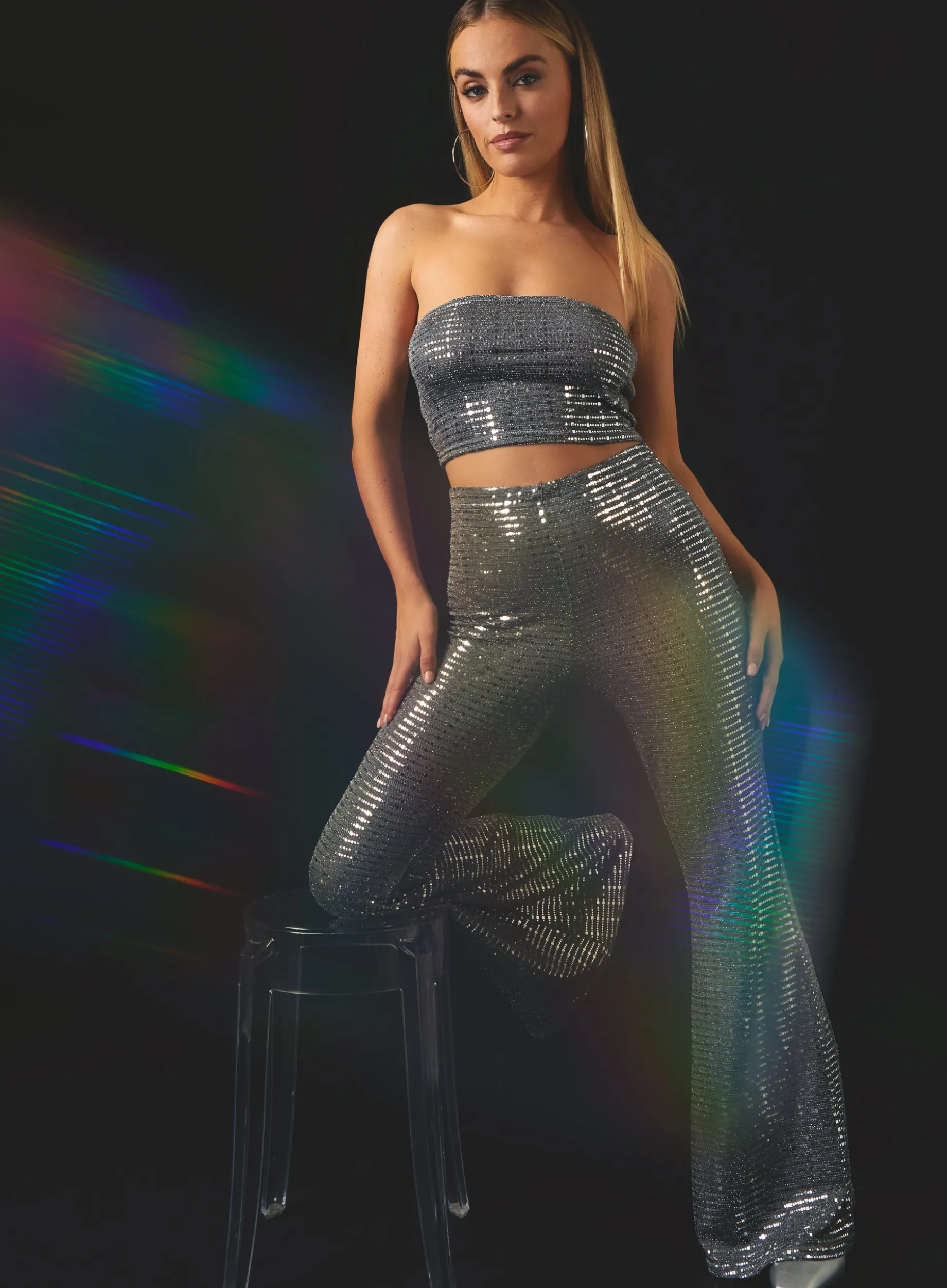 Sparkle Flared Trousers
