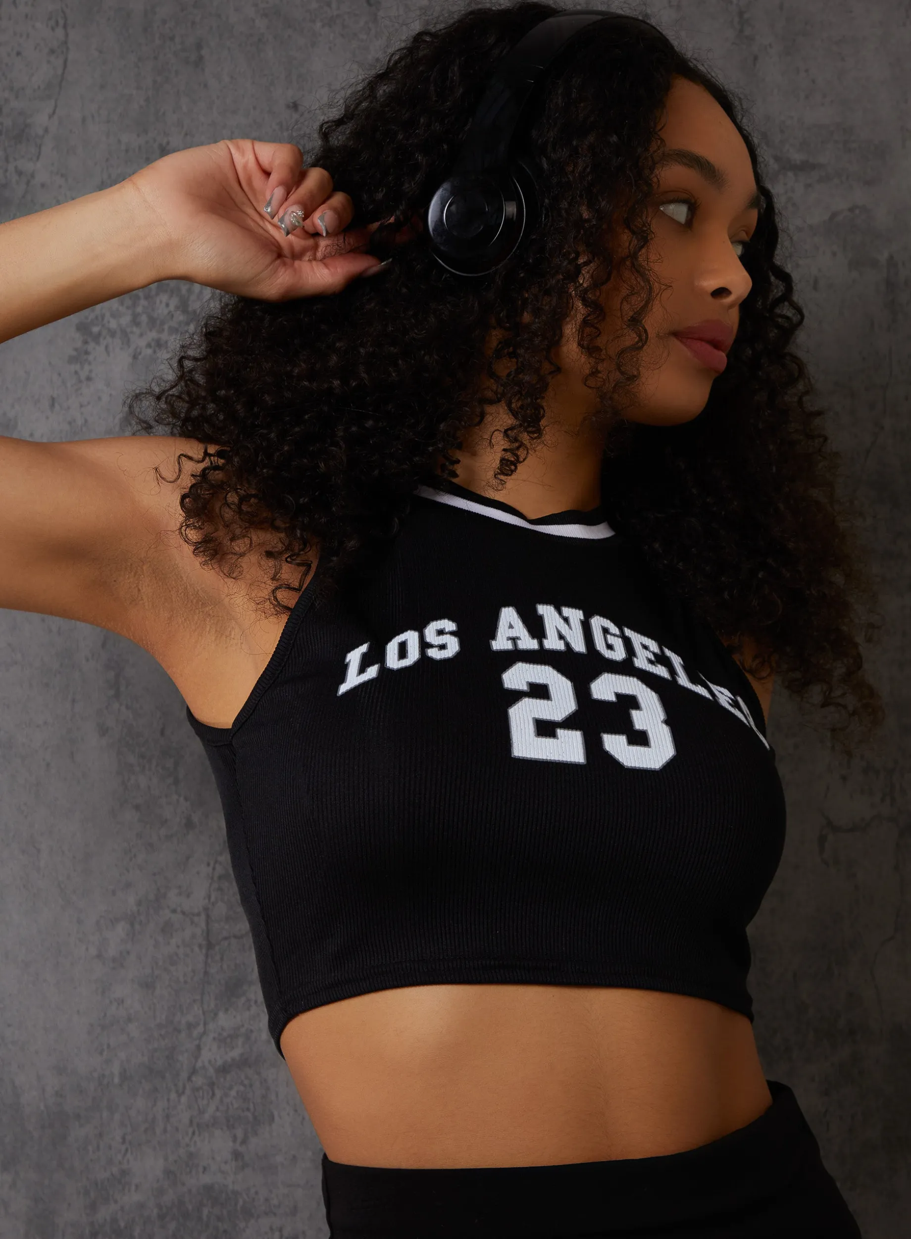 Sports Stripe Varsity Super Crop