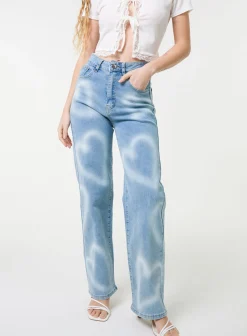 Spray Heart Detail Jeans