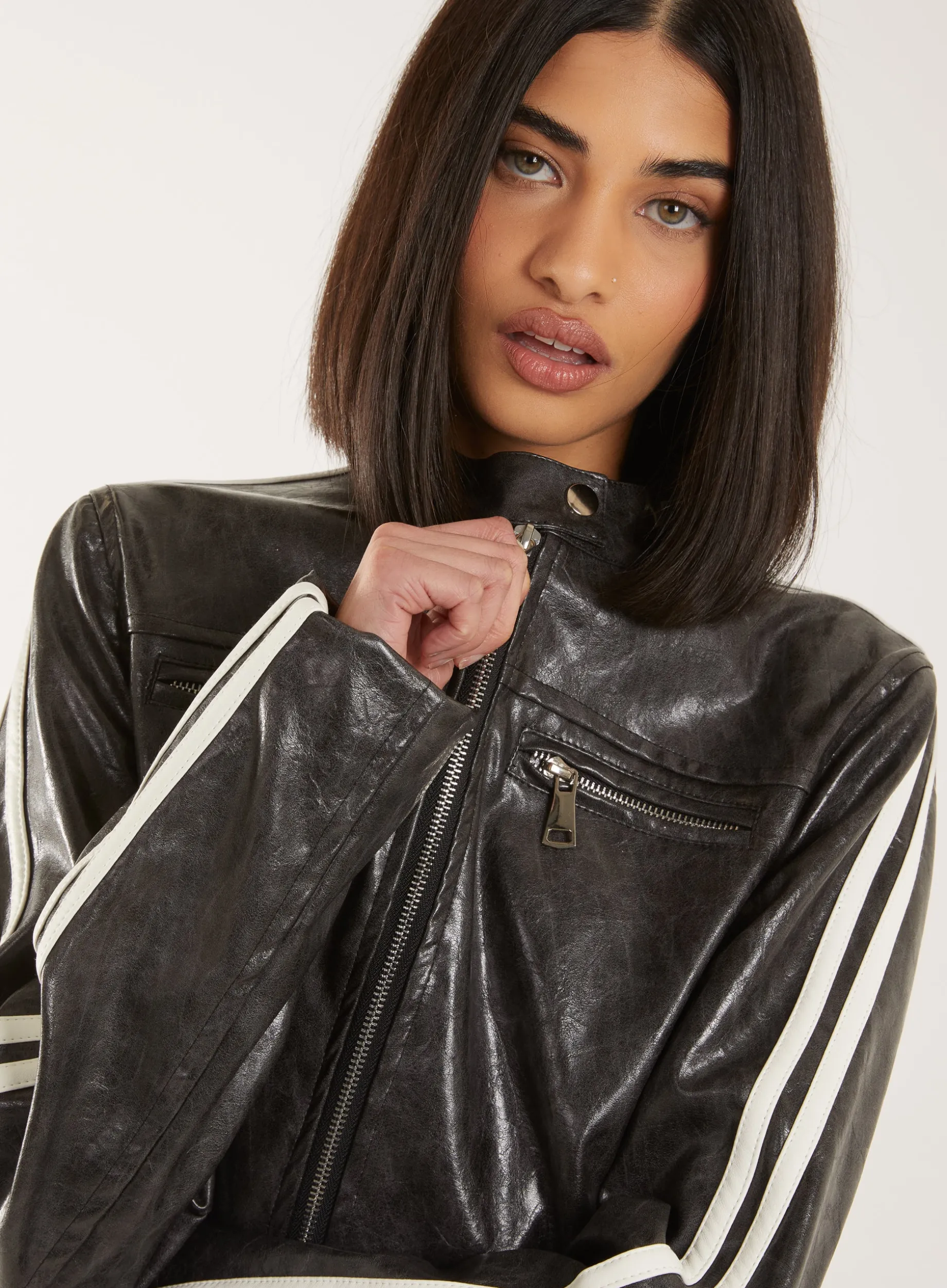 Stone Wash Motor Jacket
