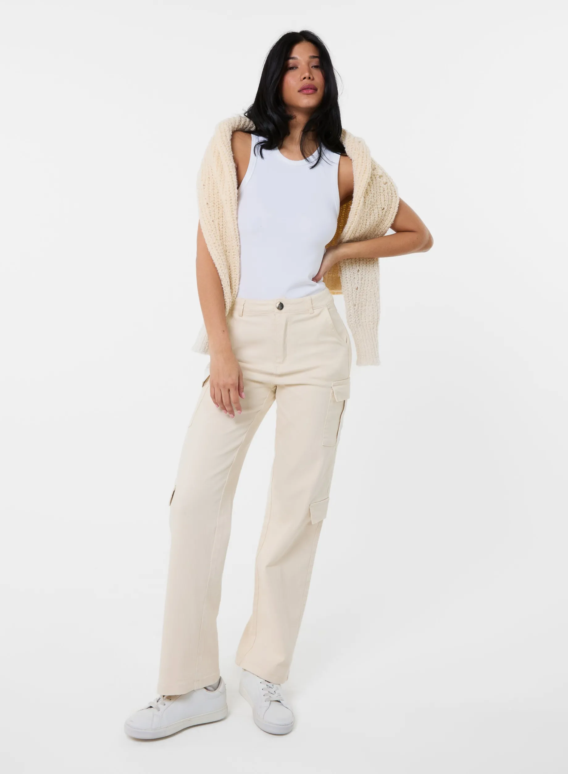 Straight Leg Multi Pockets Cargo Trousers