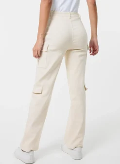 Straight Leg Multi Pockets Cargo Trousers