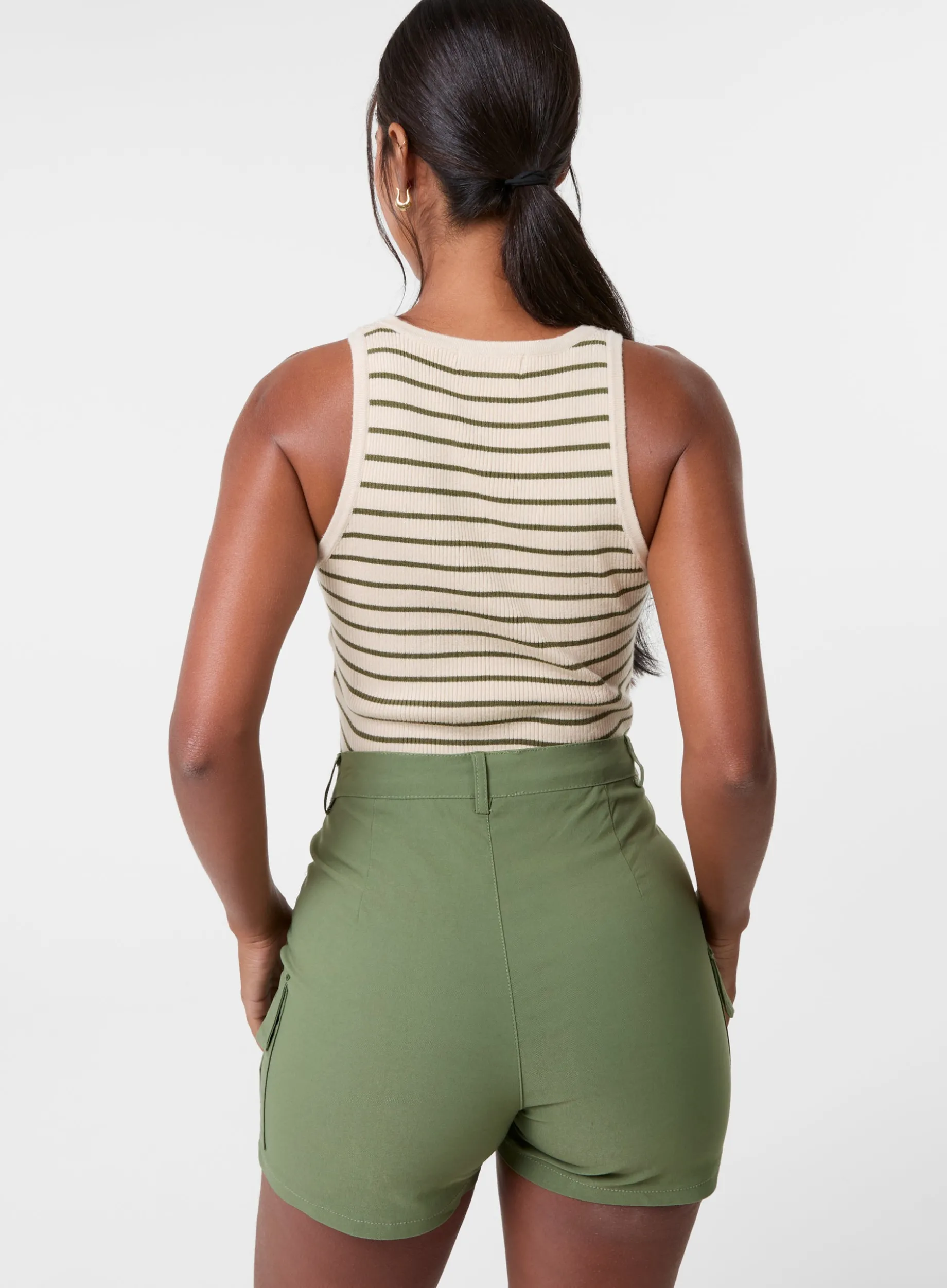 Stripe Crop Vest Top