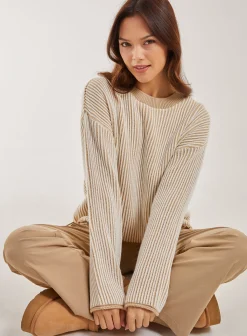 Striped Ribbed Long Sleeve Jumper