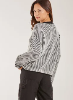 Striped Ribbed Long Sleeve Jumper