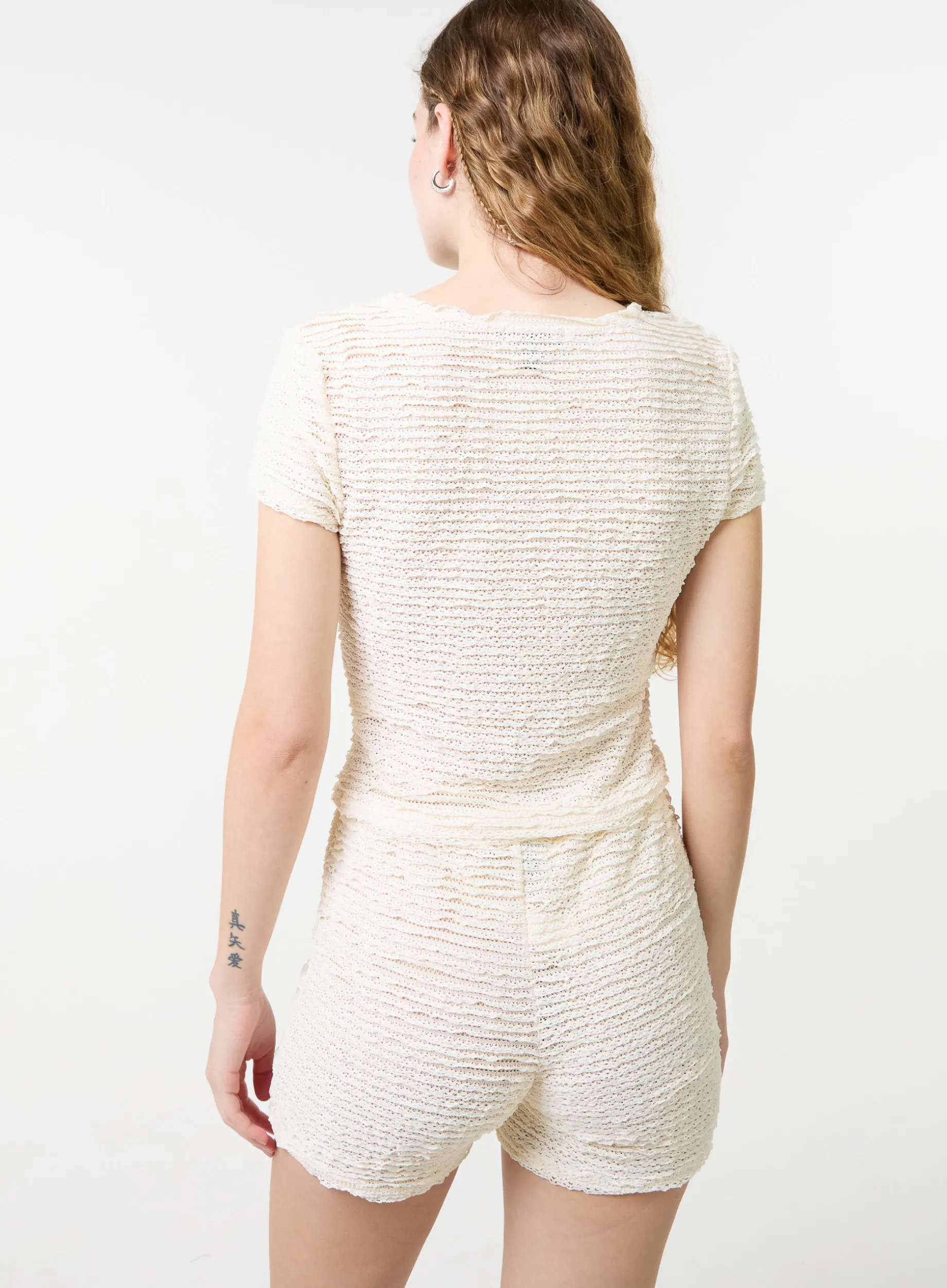 Textured Stretch Jersey Top