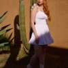 Tie Back Tiered Mini Dress