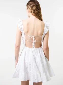 Tie Back Tiered Mini Dress