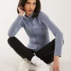 Two Tone Rib Double Zip Top