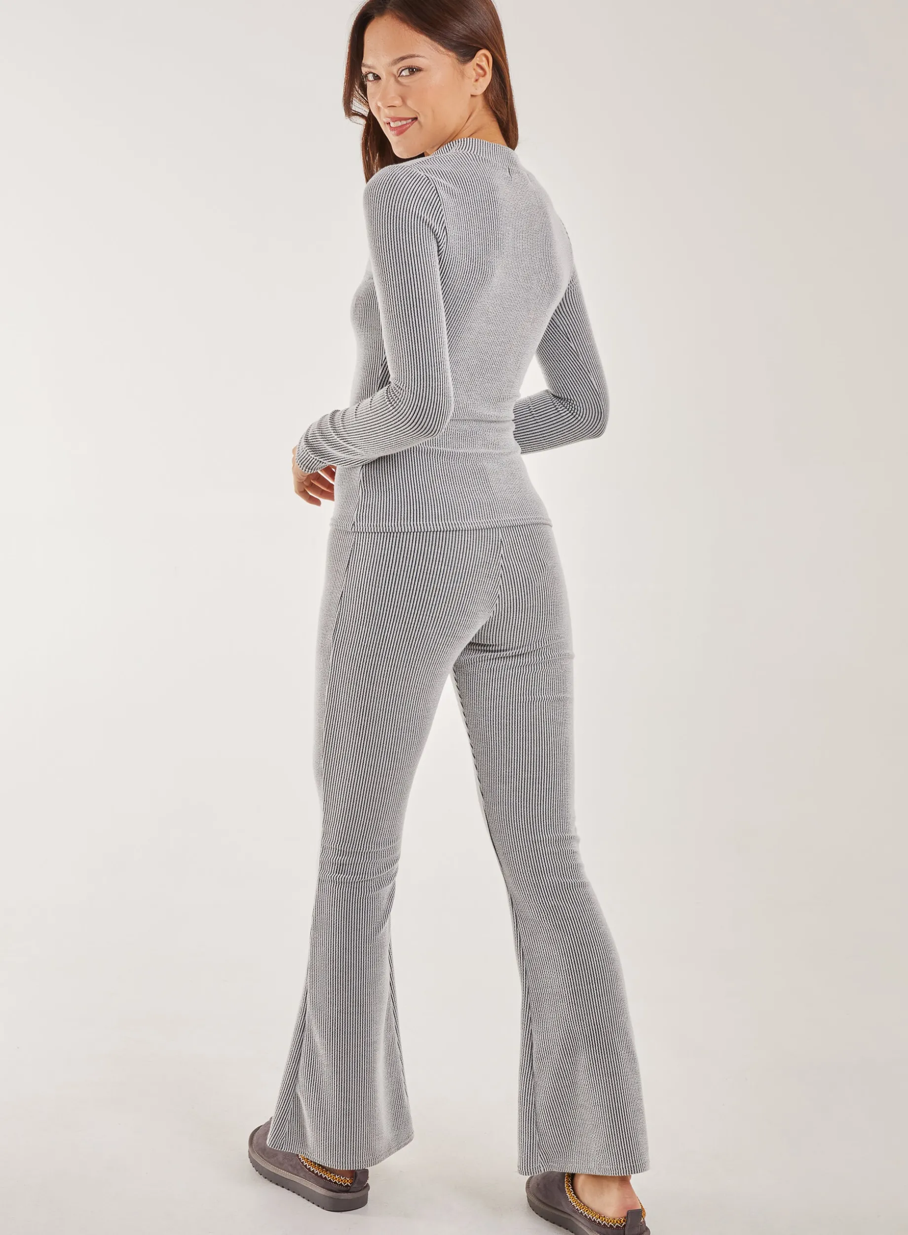 Two Tone Ribbed Flares