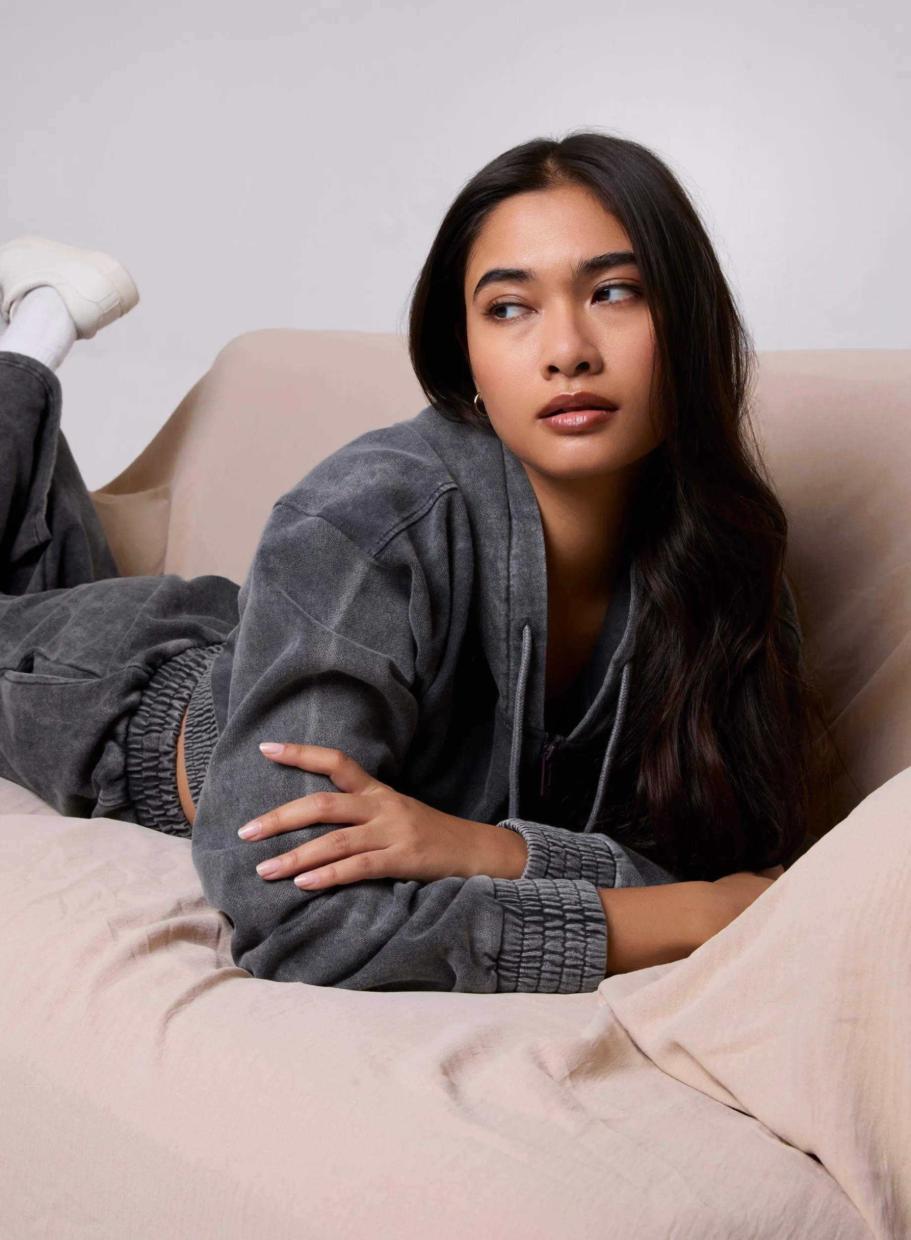 Wash Cropped Hoodie