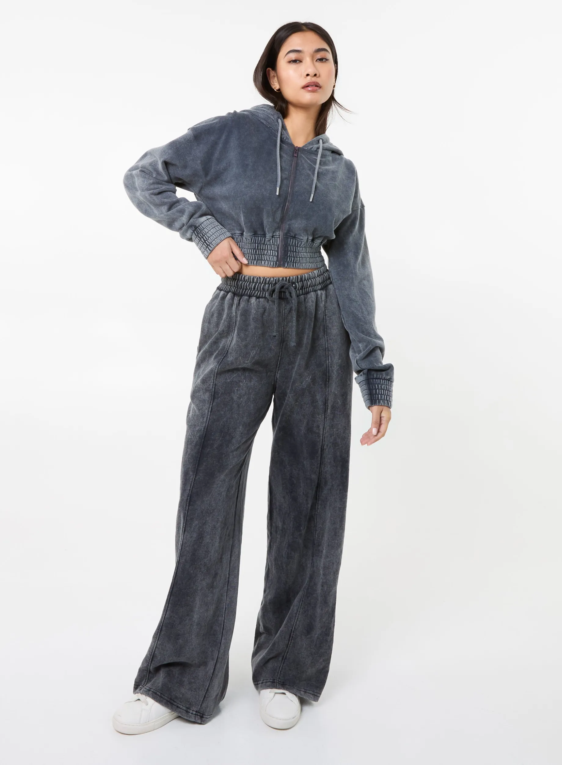 Wash Cropped Hoodie