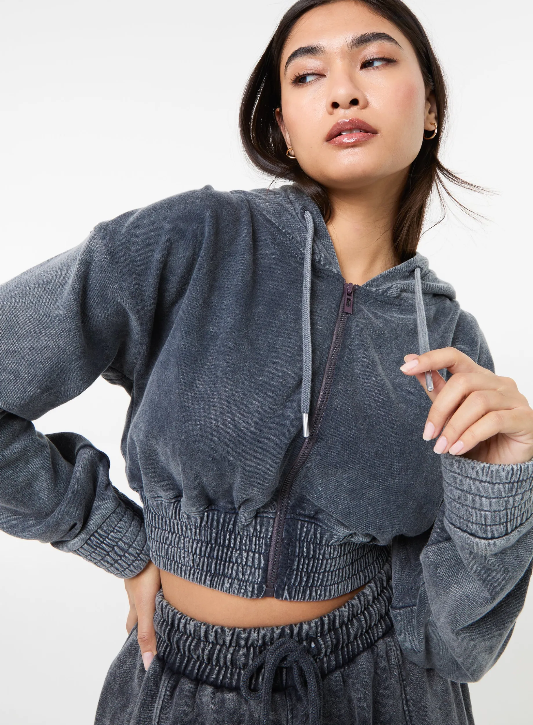 Wash Cropped Hoodie