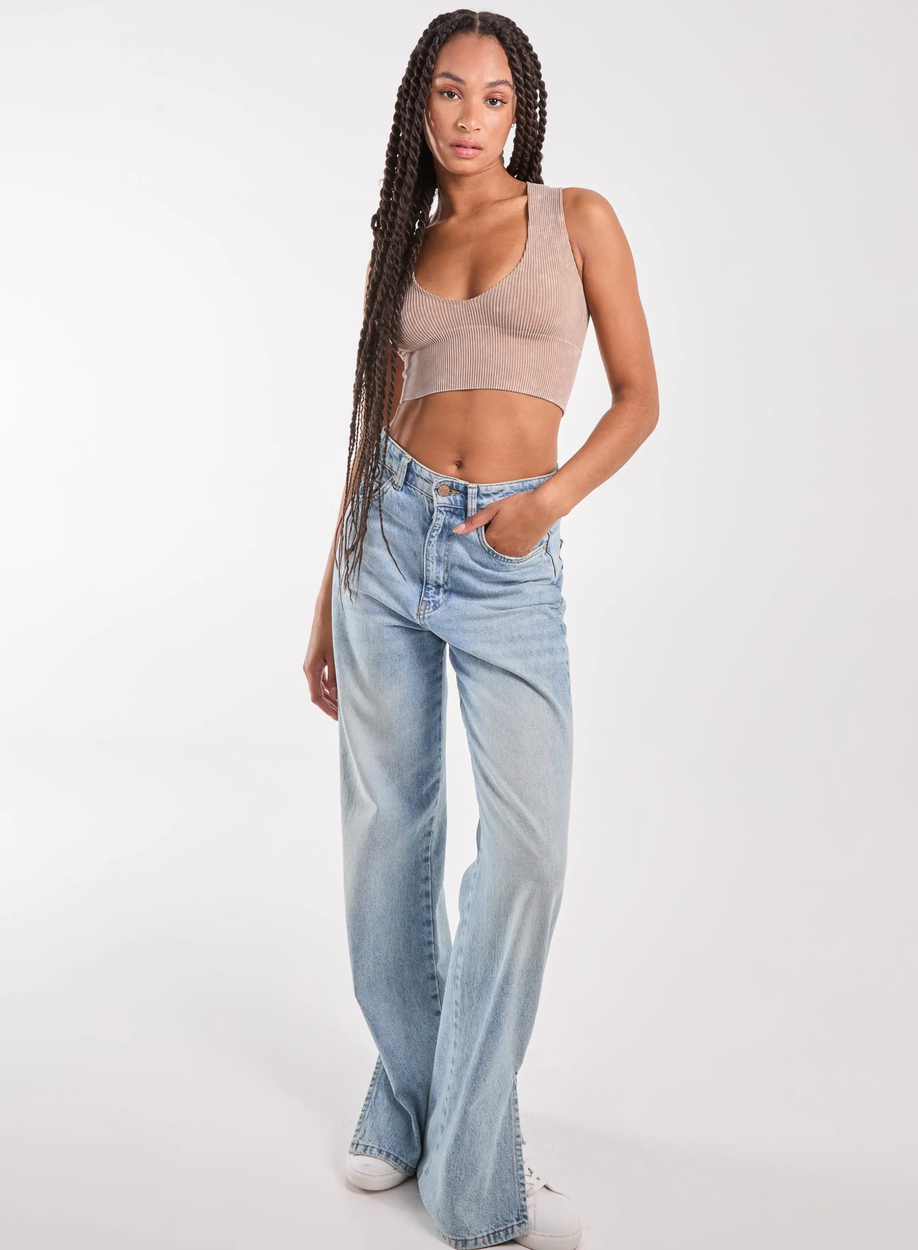 Washed Active Crop Top