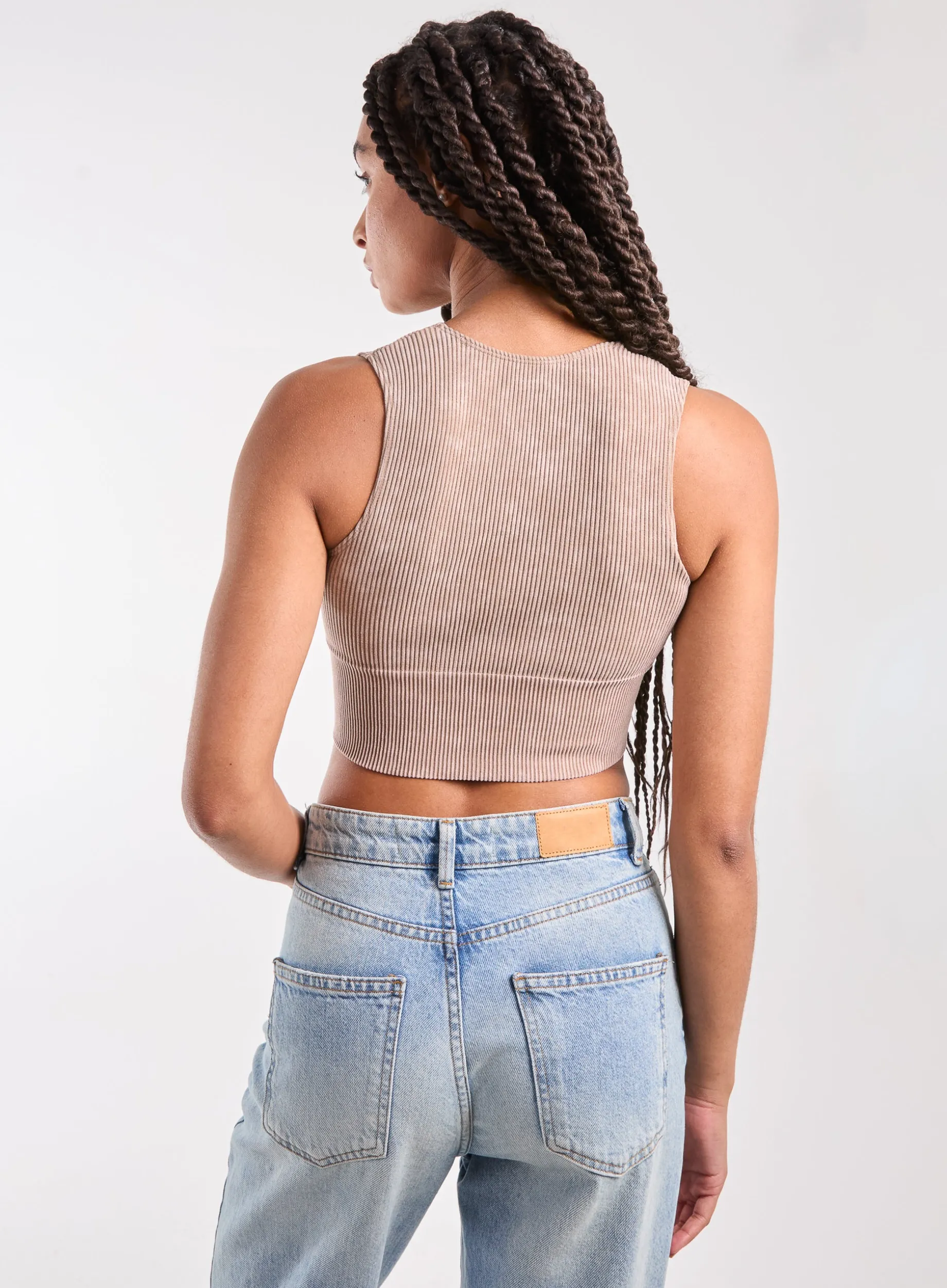 Washed Active Crop Top