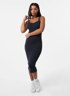 Washed Ribbed Racer Dress