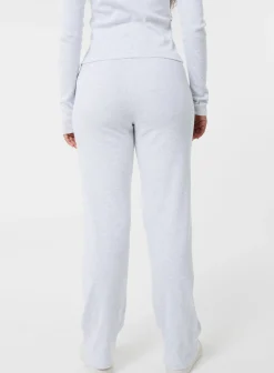 Wide Leg Ribbed Trousers