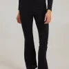 Wide Ribbed Flare Trousers